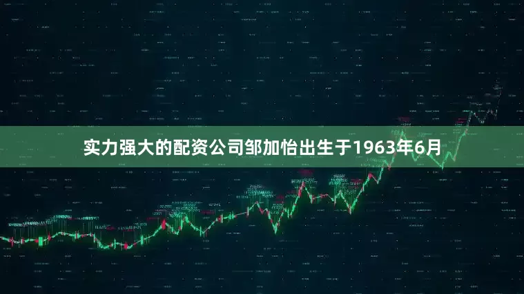 实力强大的配资公司邹加怡出生于1963年6月