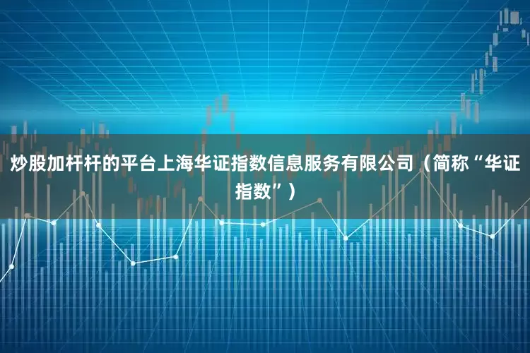 炒股加杆杆的平台上海华证指数信息服务有限公司（简称“华证指数”）