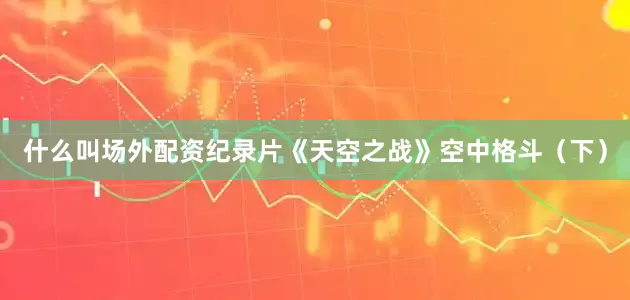 什么叫场外配资纪录片《天空之战》空中格斗（下）