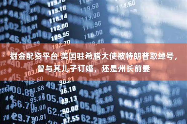 掘金配资平台 美国驻希腊大使被特朗普取绰号，曾与其儿子订婚，还是州长前妻